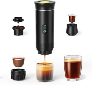 3 in 1 Fast Self Heating Rechargeable Outdoor Camping DG NS Ground Portable Espresso Machine Coffee Maker with LED Display - Product Image 1
