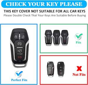 Étui pour clé de voiture en TPU souple résistant aux rayures Kunasi pour Ford Mustang Fusion Explorer Edge <span class=keywords><strong>Lincoln</strong></span> MKC/MKX/MKZ - Product Image 4