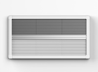 Ventanas de Aleación de Aluminio para Autocaravanas, Ventanas de Vidrio Acrílico con Mecanismo de Empuje y Tracción para Furgonetas, Autocaravanas, Campers y Caravanas, 500x300 mm