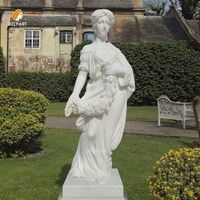 Statue de femme en marbre grandeur nature MILY, style européen, pour la décoration de jardin extérieur