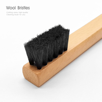 Brosse d'escalade en poils de cheval avec manche en bois de hêtre, poils en laine, brosse à cuir, longueurs 15cm et 20cm, emballée individuellement, directement de l'usine