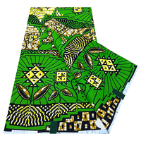 Meilleure Vente Tissu Wax Africain Original Hollandais Kitenge Wax Java Imprimé 6 Yards pour Confection de Robes