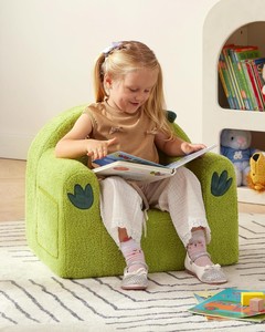 Canapé-lit pour enfants en mousse 28D ultra-douce, design <span class=keywords><strong>dinosaure</strong></span> vert, fabrication OEM ODM, pour garçons et filles, idéal pour la salle de jeux - Product Image 3