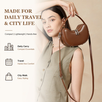 Sac à main en cuir véritable pour femmes avec poignée supérieure et bandoulière, plusieurs compartiments zippés, mini sacs à main, marque privée