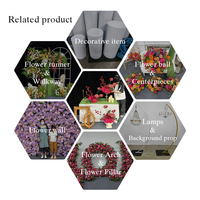 Boule florale miniature Rose Rouge Promise, tendance, pour centres de table de mariage, avec kit de vente en gros, pour la revente et la rentabilité