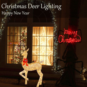 Luces LED con Tema de Reno Navideño, Decoración de Alce Navideño, Artículos Navideños, Reno Navideño Luminoso de Metal - Product Image 4