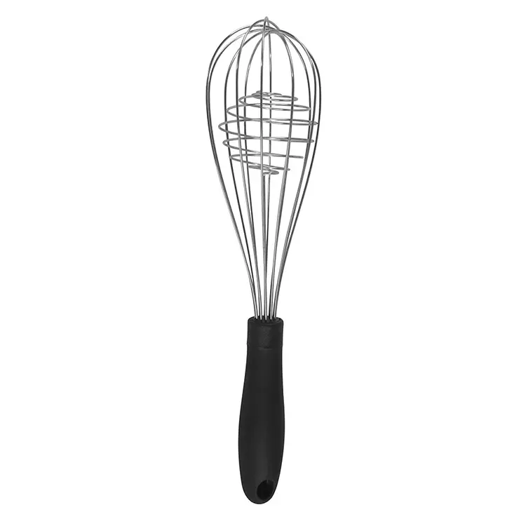 China Supplier 12 inch Balloon Wire Cooking Whisking Beating Stirring Stainless Steel Egg Whisk with TPR Handle
