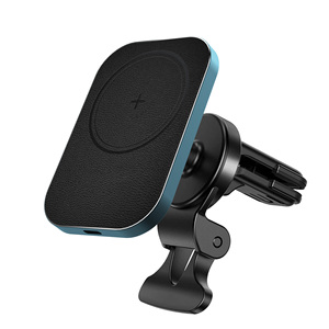 Chargeur de voiture sans fil magnétique en alliage d'aluminium 15W à <span class=keywords><strong>charge</strong></span> rapide, rotatif à 360° avec port Type-C pour <span class=keywords><strong>iPhone</strong></span> 12/13 - Product Image 2