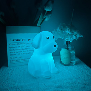 Taikoo phim hoạt hình Puppy Silicone LED ánh sáng ban đêm cho phòng bé hình dạng động vật trẻ em ánh sáng ban đêm <span class=keywords><strong>USB</strong></span> sạc mềm Silicone - Product Image 4