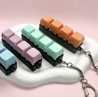 9-grid Cat-paw-shaped PLA Keycaps Emit Light; Stress-relief Accessories Keychains-3D Toy Zhiwan-018 Soft PLA Keys for Toys