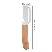 Éplucheur de légumes multifonctionnel avec couteau, manche en bois, 2 en 1, éplucheur de légumes en acier inoxydable, éplucheur de pommes de terre avec ouvre-bouteille