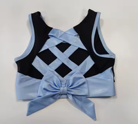 Uniformes de pom-pom girl en polyester sublimé pour femmes tenues complètes avec découpe lettre impression déguisement ensembles d'uniformes musicaux