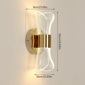 Lampada da comodino interna moderna di alta qualità lussuosa decorazione d'interni illuminazione soggiorno moderna lampada da <span class=keywords><strong>parete</strong></span> in acrilico - Product Image 4