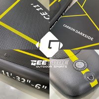 GeeTone Design populaire Carbon Style SUP Double couche gonflable stand up paddle sup boards paddleboard