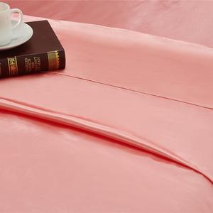 High-quality Satin Pink Solid Color <strong>Bed</strong> Sheets Exquisite <strong>Single</strong> Size Microfiber Polyester <strong>Quilt</strong> Cover Washed Silk Bedding Set - Product Image 3