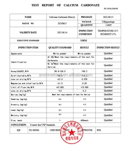 Makanan kesehatan bubuk mentah penjualan terbesar makanan hewan 98% Vietnam Mesir 25kg tas makanan kelas kalsium karbonat harga Per Ton