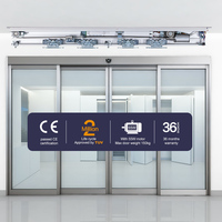Turtech & Doortec HH125 Pintu Geser Kaca Sensor Otomatis Multifungsi Digunakan untuk Pintu Kaca Komersial Pembuka Pintu Otomatis