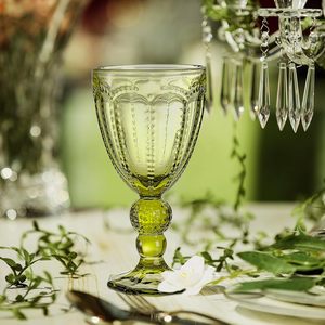 Copa de Cristal Creativa <span class=keywords><strong>y</strong></span> Económica con Nuevo Diseño, Venta al por Mayor de Fábrica, para Jugo, Leche, Agua Fría, Vino Tinto, Estilo Vintage con Relieve - Product Image 2