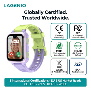 นาฬิกาสมาร์ทโฟน LAGENIO 4G พร้อ<span class=keywords><strong>ม</strong></span>ซิ<span class=keywords><strong>ม</strong></span>การ์ด GPS+LBS+WIFI ติดตามตำแหน่ง IP68 หน่วยควา<span class=keywords><strong>ม</strong></span>จำ 1+8GB วิดีโอคอล หน้าจอ 1.78 นิ้ว แบตเตอรี่ 700mAh <span class=keywords><strong>ม</strong></span>าตรฐาน CE RoHS นาฬิกาสมาร์ทวอทช์สำหรับเด็ก - Product Image 2