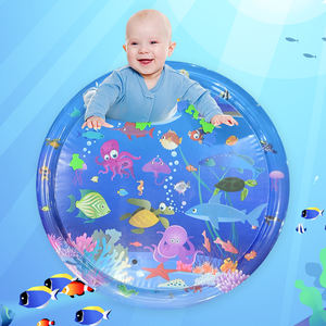 Tapis de jeu gonflable en PVC pour bébé, développement sensoriel, exercice rampant, thème océan coloré - Product Image 3