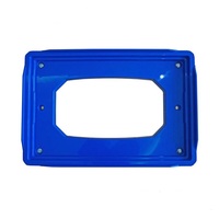 Chariot de manutention robuste en plastique bleu à quatre roues pour entrepôt PLA150A-ZDL