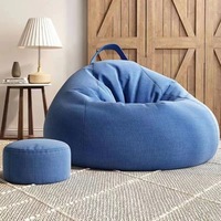 Canapé pouf de rangement pour animaux en peluche au design Chesterfield moderne, en tissu coton-lin super doux et écologique, pour adultes