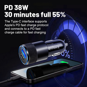 Chargeur de voiture USB C 38W adaptateur de voiture à charge rapide PD et chargeur rapide allume-cigare Type C prise de voiture pour IPhone13/13 <span class=keywords><strong>Pro</strong></span> Max/mini - Product Image 5