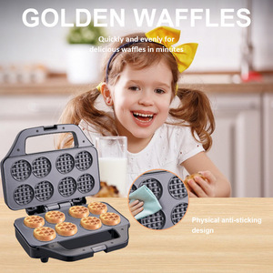 Machine à <span class=keywords><strong>gaufres</strong></span> et sandwichs électrique 8 trous pour petit-déjeuner, appareil domestique DIY pour aliments légers, essentiels transfrontaliers pour le petit-déjeuner - Product Image 2