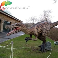 Sculpture réaliste de dinosaure T-Rex grandeur nature pour la décoration de jardins et de terrains de jeux en extérieur