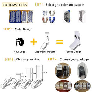 कस्टम पकड़ मोजे तौलिया नीचे गैर-पर्ची एथलेटिक फुटबॉल पकड़ मोजे पुरुषों के लिए महिलाओं के लिए विरोधी पर्ची फुटबॉल मोजे - Product Image 2