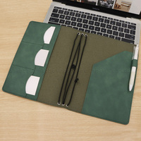 Couverture de carnet en cuir, étui de protection pour journal de voyage avec bande élastique, pochette multi-cartes, couverture de planificateur rechargeable