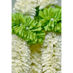 Artificial <b>White</b> Green Flower <b>Hanging</b> Garland Decorative Floral Mala for Wedding Decoration Temple Pooja Festival Home - Product Image 3