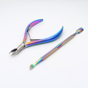 Pas cher En Gros Double Face À Tête Ronde Peau Morte Ciseaux Nail Suit Nail Steel Push Dead Skin Push Manucure Outil - Product Image 5