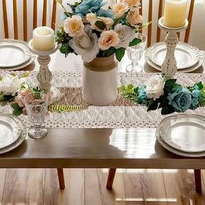 Tela <span class=keywords><strong>de</strong></span> algodón <span class=keywords><strong>de</strong></span> lino con borlas tejidas, ganchillo rústico, tela caqui romántica, <span class=keywords><strong>caminos</strong></span> <span class=keywords><strong>de</strong></span> <span class=keywords><strong>mesa</strong></span> <span class=keywords><strong>de</strong></span> costura <span class=keywords><strong>a</strong></span> rayas <span class=keywords><strong>de</strong></span> lujo coloridos - Product Image 3