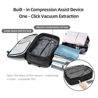 Sac à dos pour ordinateur portable à compression automatique Sac de rangement de voyage sous vide Valise à main personnalisée Bagages pour hommes Sac à dos sous vide étanche