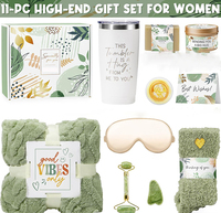 Coffret Cadeau de Luxe Relaxation et Soin Personnel pour Femme, avec Gobelet, pour Vœux de Bon Rétablissement, Promotionnel, pour le Bureau, en PU