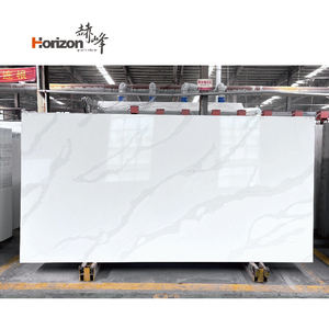 Lastra di Pietra Artificiale Horizon 0 Silica, Pietra di Quarzo Artificiale Calacatta, Piano di Lavoro in Quarzo, Lastra di Quarzo Artificiale - Product Image 3