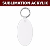 Blanko Acryl-Schlüsselanhänger für Sublimation, Wärmeübertragungsbeschichteter Schlüsselring für Bastelarbeiten