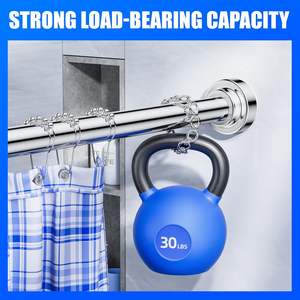 <span class=keywords><strong>Tringle</strong></span> à rideau de douche à ressort en acier inoxydable, <span class=keywords><strong>sans</strong></span> perçage, pour salle de bain, cuisine, <span class=keywords><strong>armoire</strong></span>, ne rouille jamais, antidérapante - Product Image 4