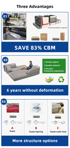 ספה עצלנית יוקרה ריהוט מודרני ללא בונטי דחיסה פינת ספה ואקום מודולרי בצורת מסגרת ספה דחוס - Product Image 5