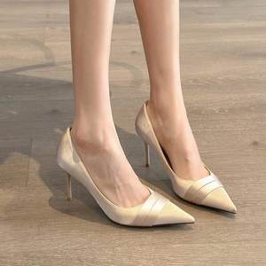 Nouvelles chaussures pour femmes printemps 2025, bout pointu français, talons aiguilles - Product Image 6