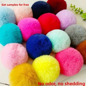 Pendentif <span class=keywords><strong>en</strong></span> fausse <span class=keywords><strong>fourrure</strong></span> de lapin personnalisable, boule <span class=keywords><strong>en</strong></span> peluche, textile d'intérieur - Product Image 3