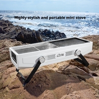 Barbecue portable au charbon de bois, réchaud de camping extérieur, four domestique pour brochettes de viande, fournitures de pique-nique
