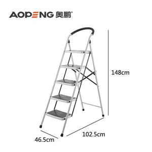 <span class=keywords><strong>Échelle</strong></span> <span class=keywords><strong>de</strong></span> sécurité pliante 5 marches <span class=keywords><strong>de</strong></span> haute qualité et économique avec accoudoirs, multi-usages pour tentes <span class=keywords><strong>de</strong></span> <span class=keywords><strong>toit</strong></span> et tâches domestiques - Product Image 3