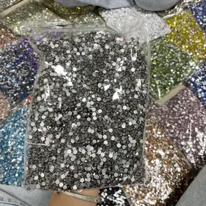 Xuline Plated Color Sliver Back Strass Niet Hot Fix Glas Sparkles Vulkaan Glas Steentjes Voor Nail Art Diy