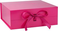 2026 Bestseller Maßgefertigte Magenta-Farbene Zusammenklappbare Starre Geschenkbox Flache Verpackung Einfach zu Versenden für Plüschtier- und Spielfiguren-Verpackung