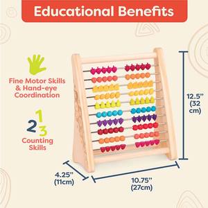 Montessori Abacus pour enfants Aide à l'enseignement de l'arithmétique pour le calcul de l'addition et de la soustraction de l'arithmétique mentale de l'étudiant - Product Image 4