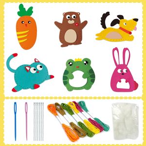 Kit de <span class=keywords><strong>couture</strong></span> en feutre pour enfants de 6 ans et plus, idéal pour débutants, <span class=keywords><strong>livre</strong></span> de puzzle DIY sur les animaux de la ferme, modèle personnalisé - Product Image 3