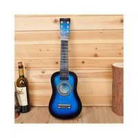 25 Inch Multi-color Children's Hands-on Toys Early Education Wooden Musical Instrument Toys Wooden Guitar 25 Inch Multi-color