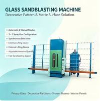 Équipement de gravure sur verre haute efficacité pour une surface sablée uniforme sur les verres de douche et les cloisons – Machine de sablage du verre